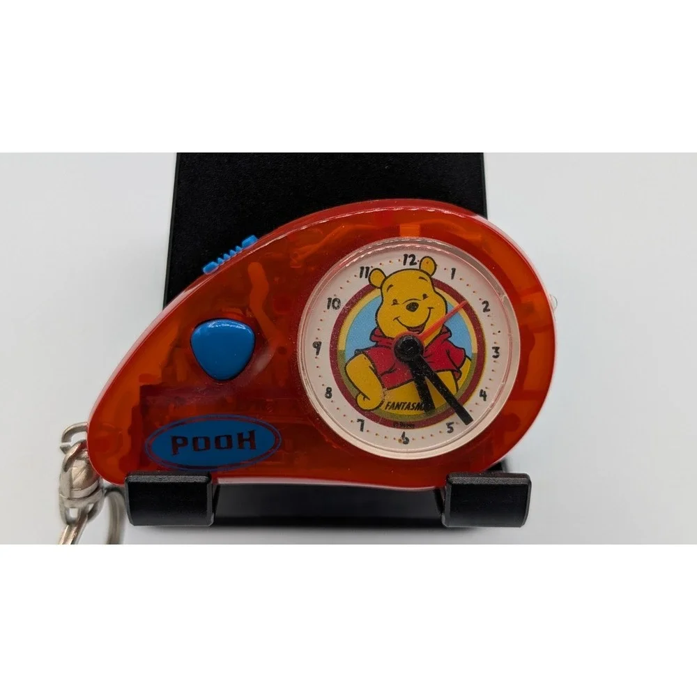 Disney Winnie The Pooh & Tigger Mini Clip On Clock With Light Lot Of 2 For Parts